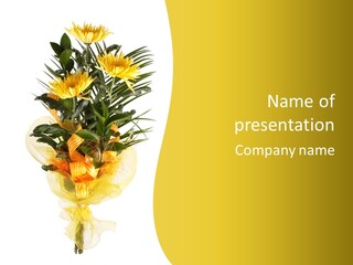 Blossom Chrysanthemum Leaves PowerPoint Template