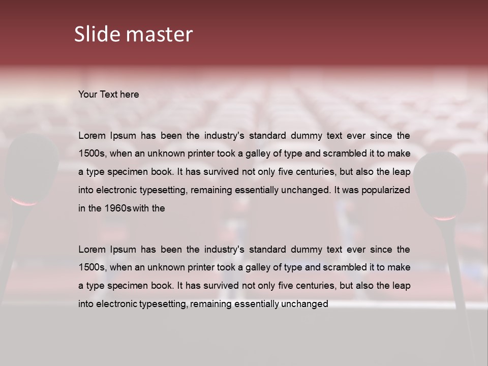 Red Secondary School Empty PowerPoint Template