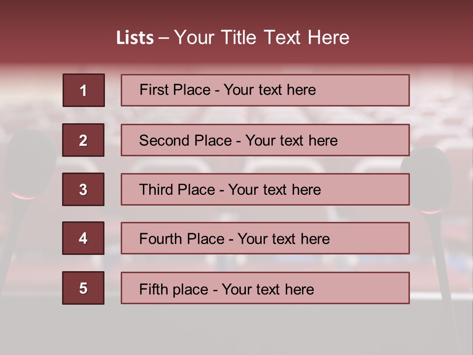 Red Secondary School Empty PowerPoint Template