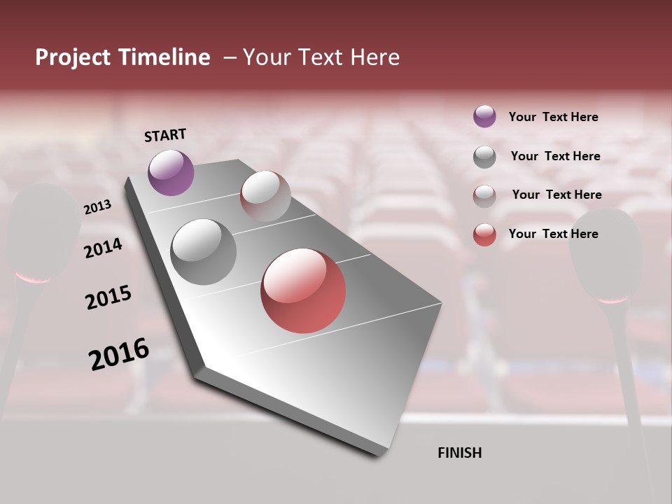 Red Secondary School Empty PowerPoint Template
