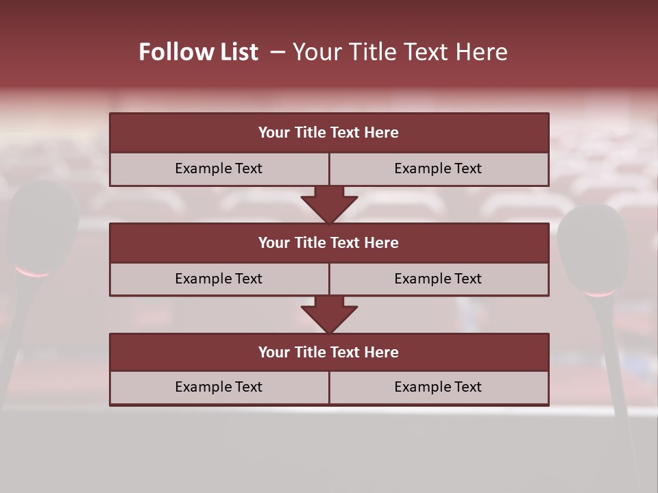 Red Secondary School Empty PowerPoint Template