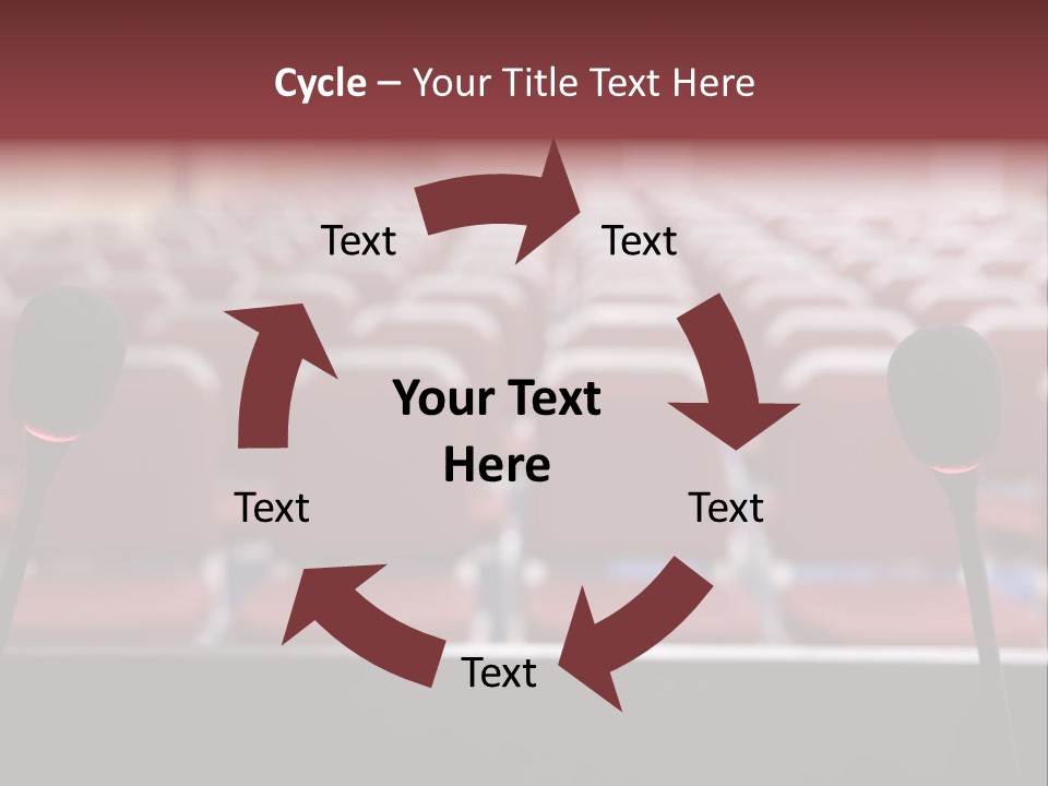 Red Secondary School Empty PowerPoint Template