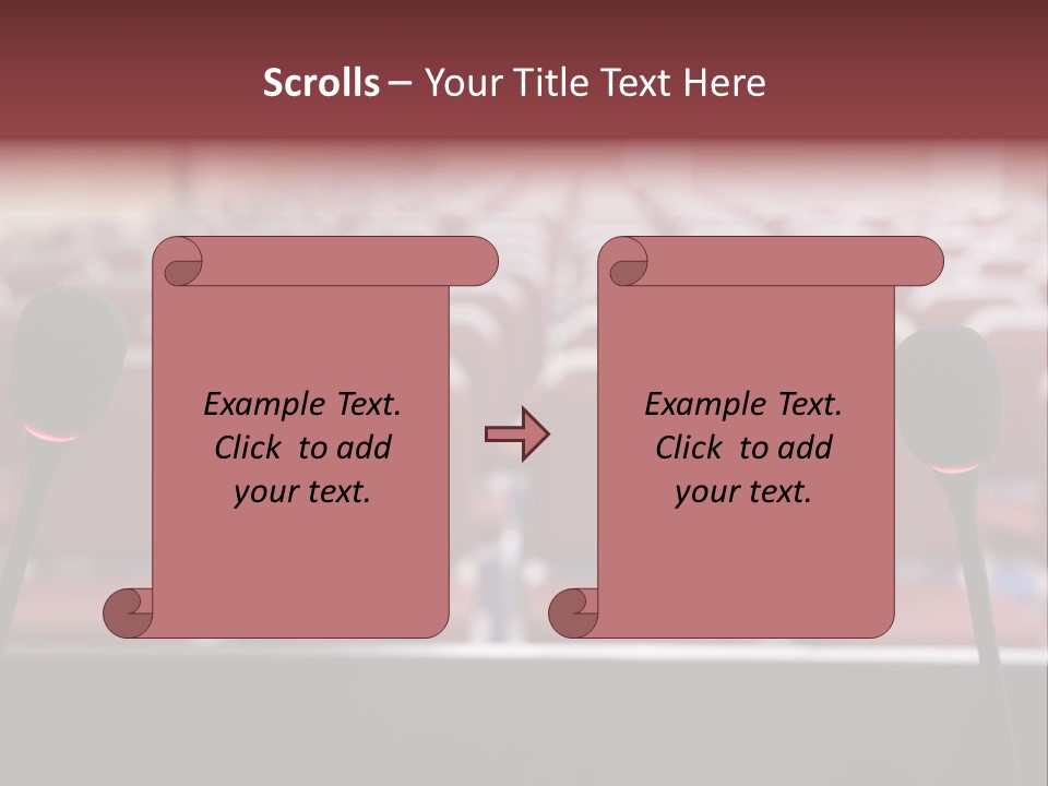 Red Secondary School Empty PowerPoint Template