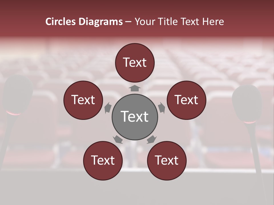 Red Secondary School Empty PowerPoint Template