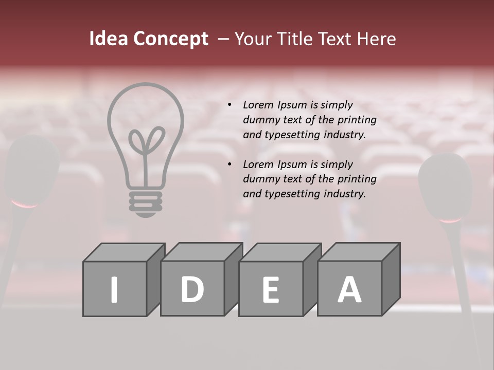 Red Secondary School Empty PowerPoint Template