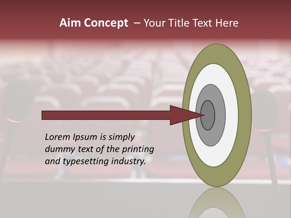 Red Secondary School Empty PowerPoint Template