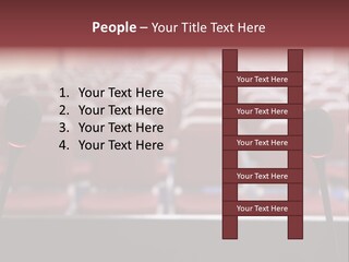 Red Secondary School Empty PowerPoint Template