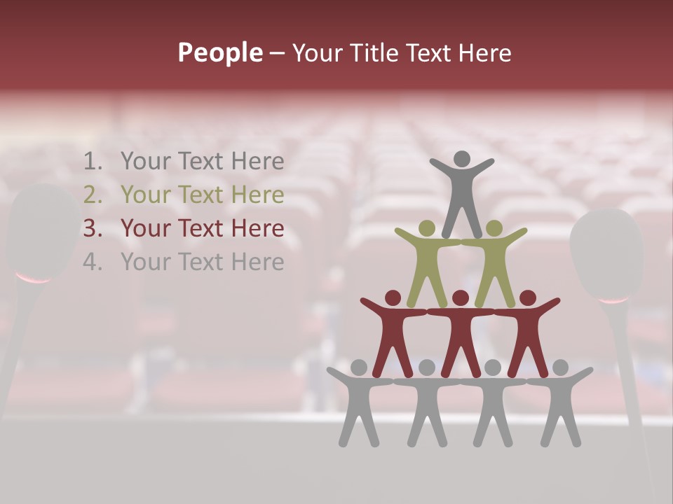 Red Secondary School Empty PowerPoint Template
