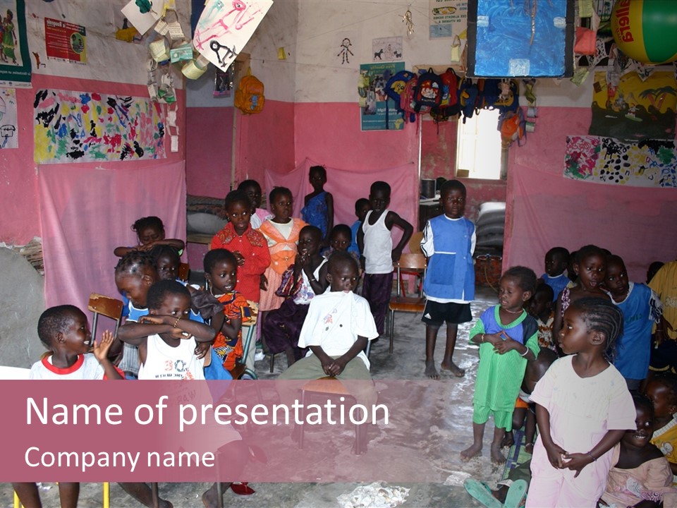 African Race Poverty PowerPoint Template