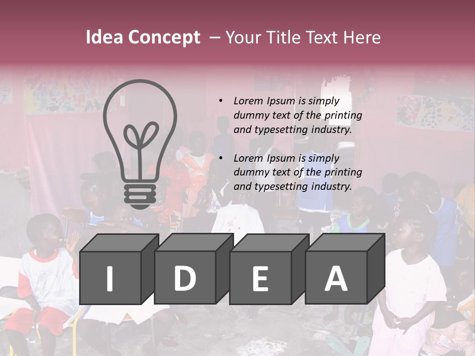 African Race Poverty PowerPoint Template