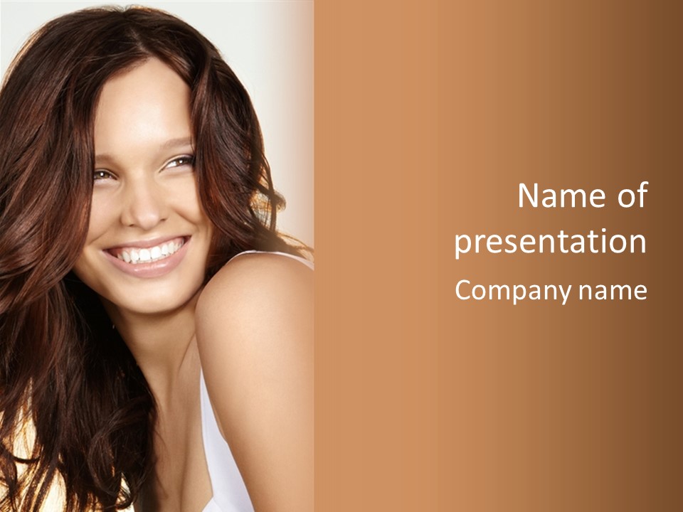 Beauty Hairstyle Fashion PowerPoint Template