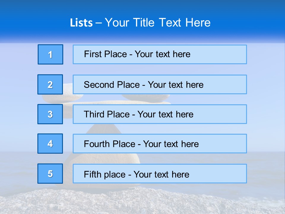 Balance Pile Stack PowerPoint Template