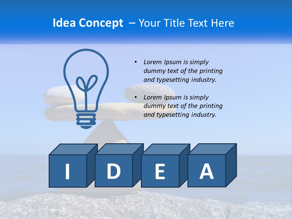 Balance Pile Stack PowerPoint Template