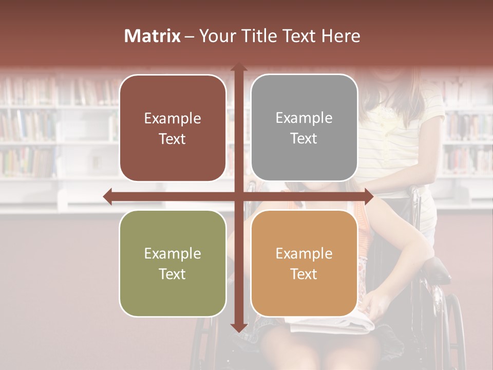 Friendship Attitude Wheelchair PowerPoint Template