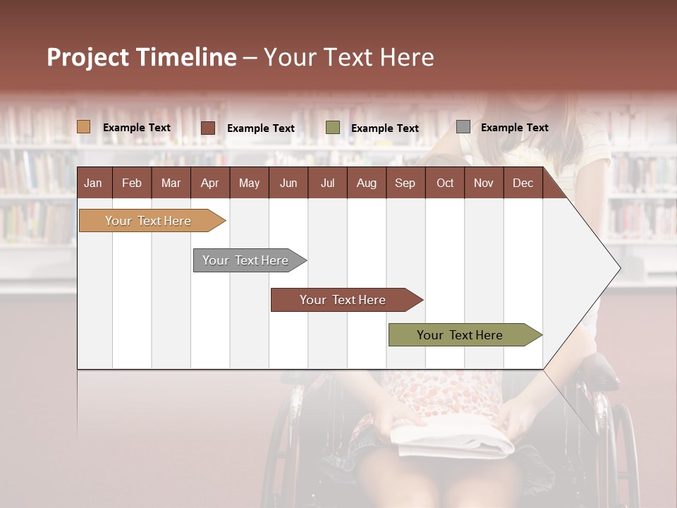 Friendship Attitude Wheelchair PowerPoint Template