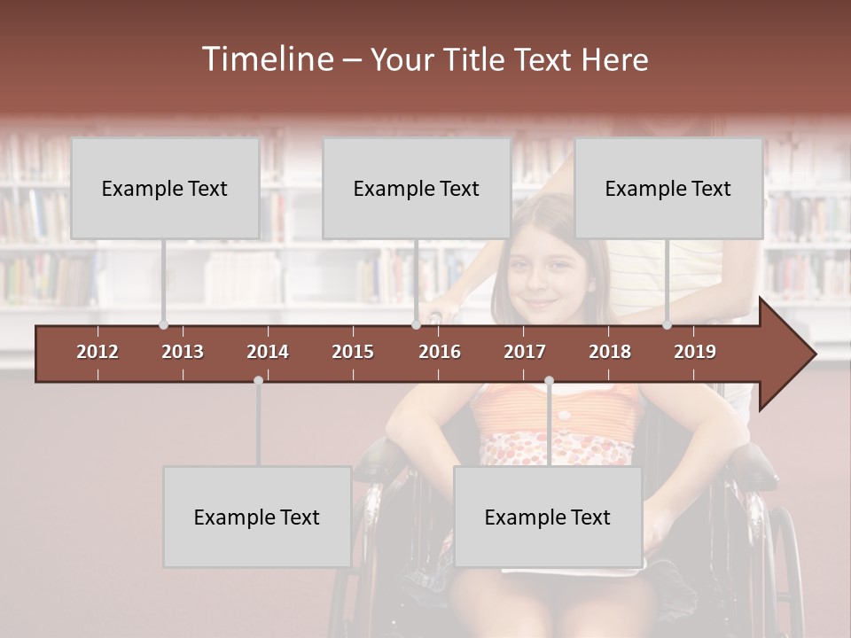 Friendship Attitude Wheelchair PowerPoint Template
