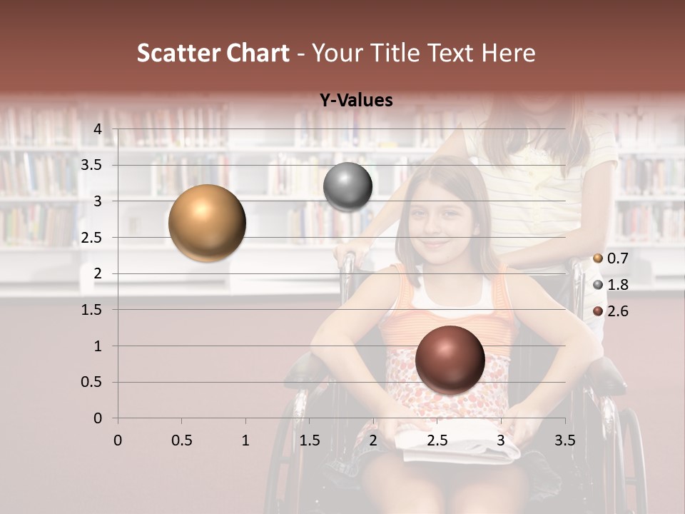 Friendship Attitude Wheelchair PowerPoint Template