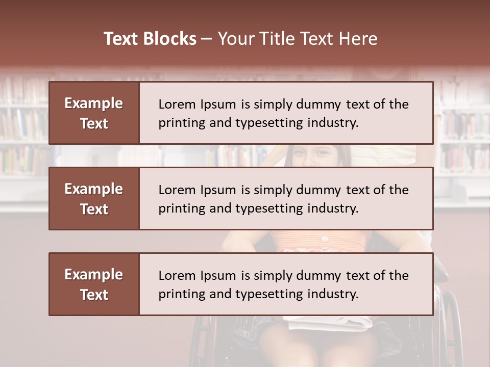 Friendship Attitude Wheelchair PowerPoint Template