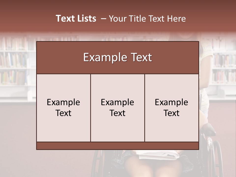 Friendship Attitude Wheelchair PowerPoint Template