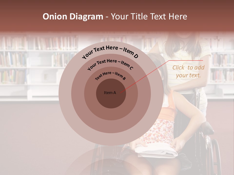 Friendship Attitude Wheelchair PowerPoint Template