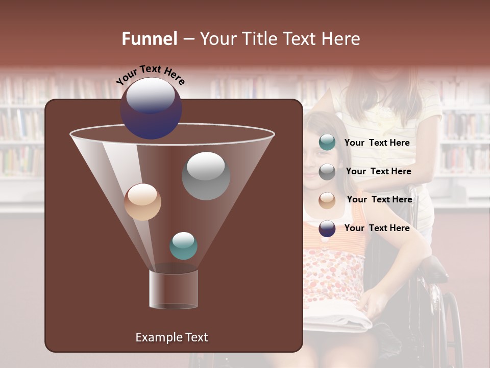 Friendship Attitude Wheelchair PowerPoint Template