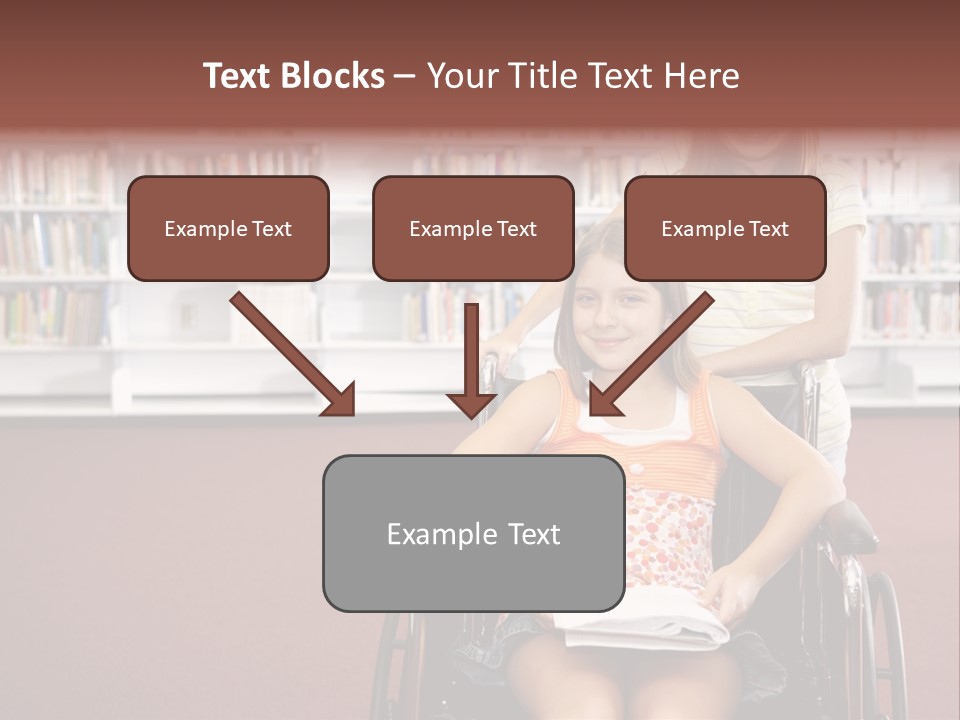 Friendship Attitude Wheelchair PowerPoint Template
