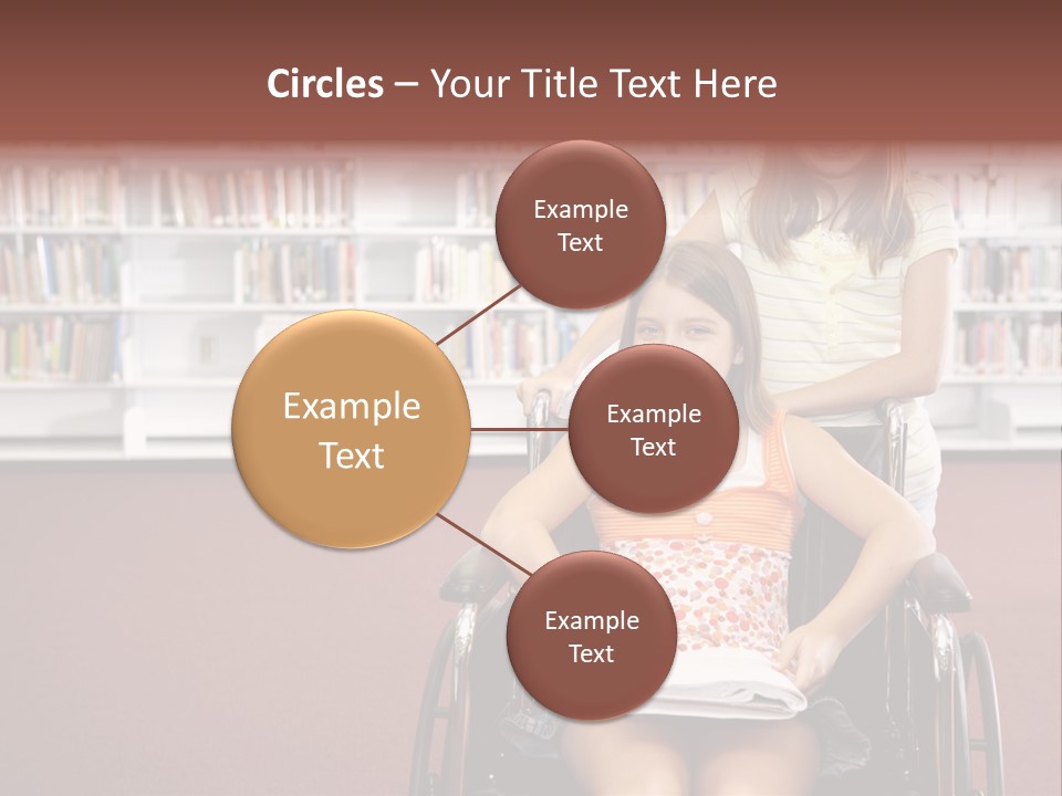 Friendship Attitude Wheelchair PowerPoint Template