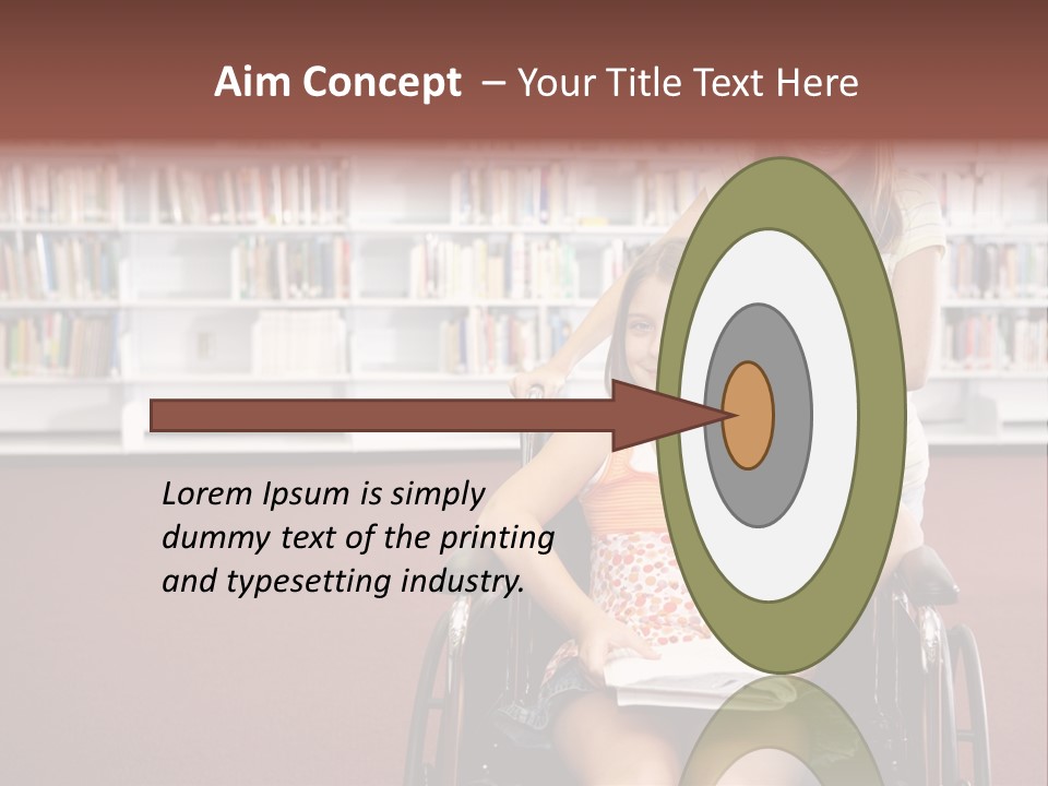 Friendship Attitude Wheelchair PowerPoint Template