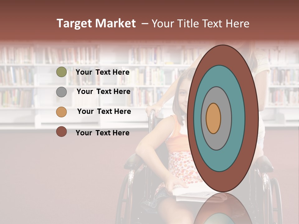 Friendship Attitude Wheelchair PowerPoint Template