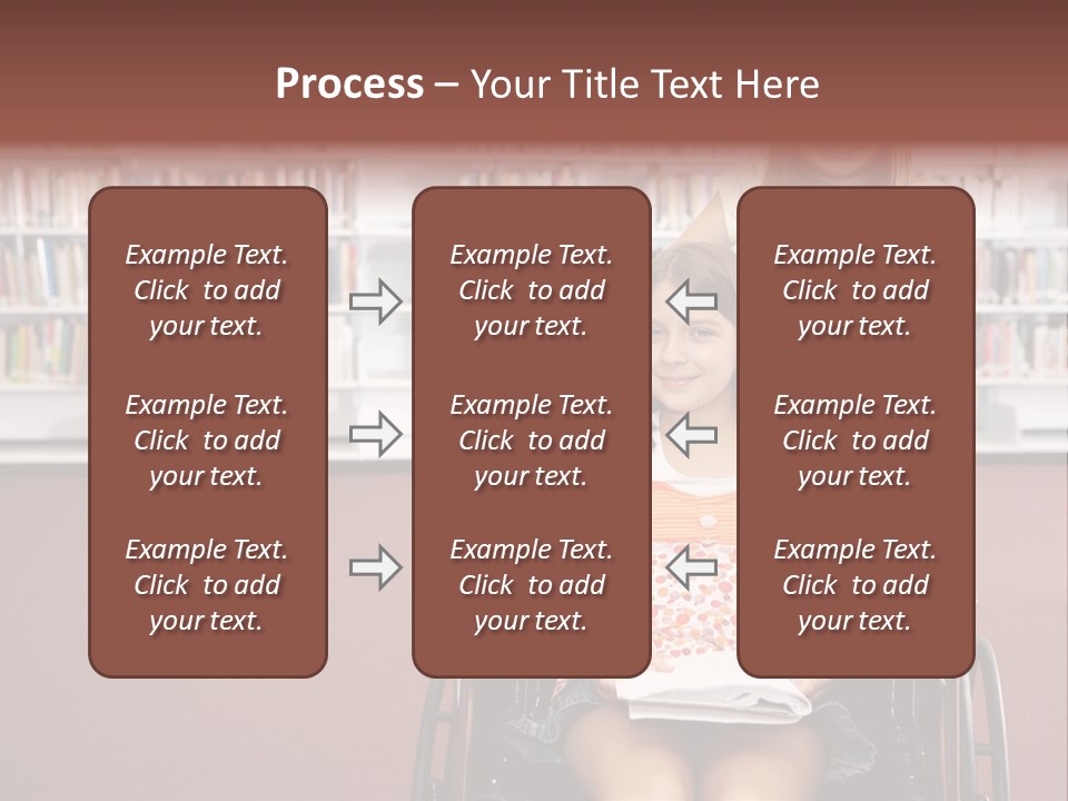 Friendship Attitude Wheelchair PowerPoint Template