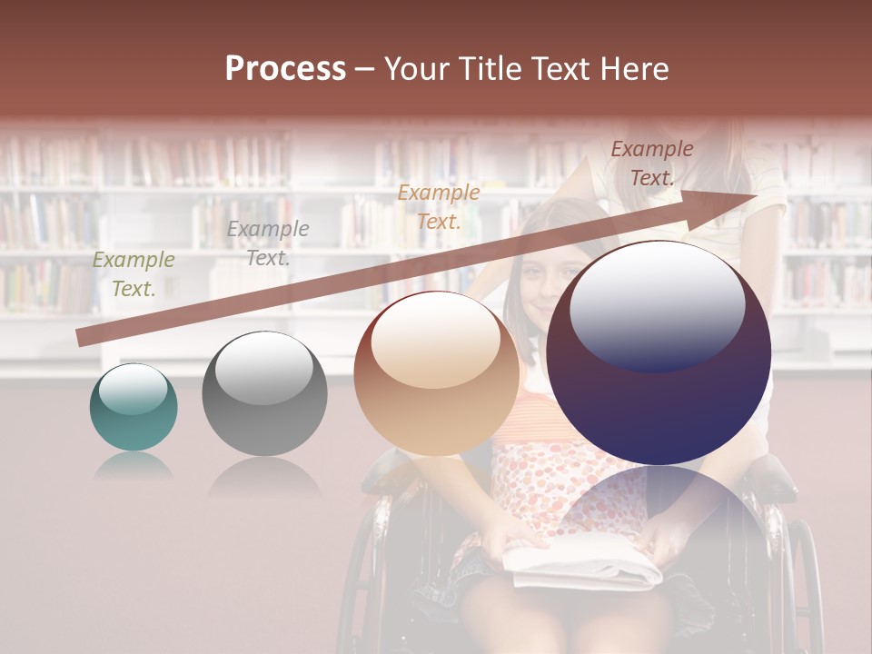 Friendship Attitude Wheelchair PowerPoint Template