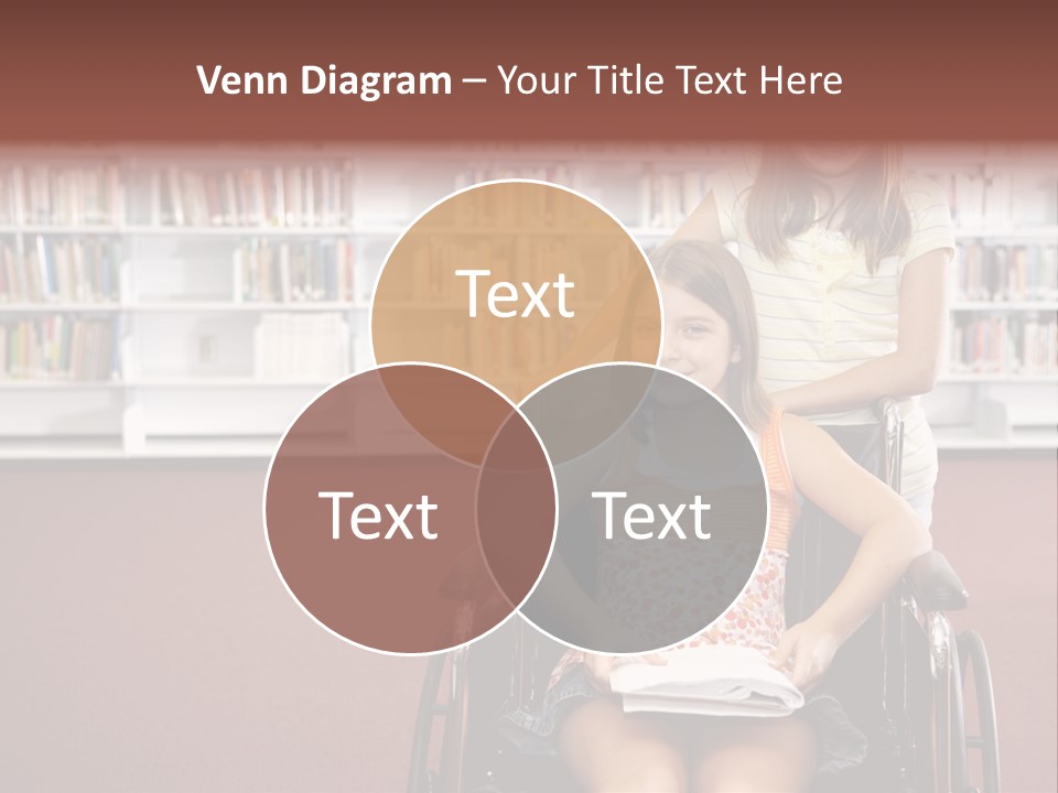 Friendship Attitude Wheelchair PowerPoint Template