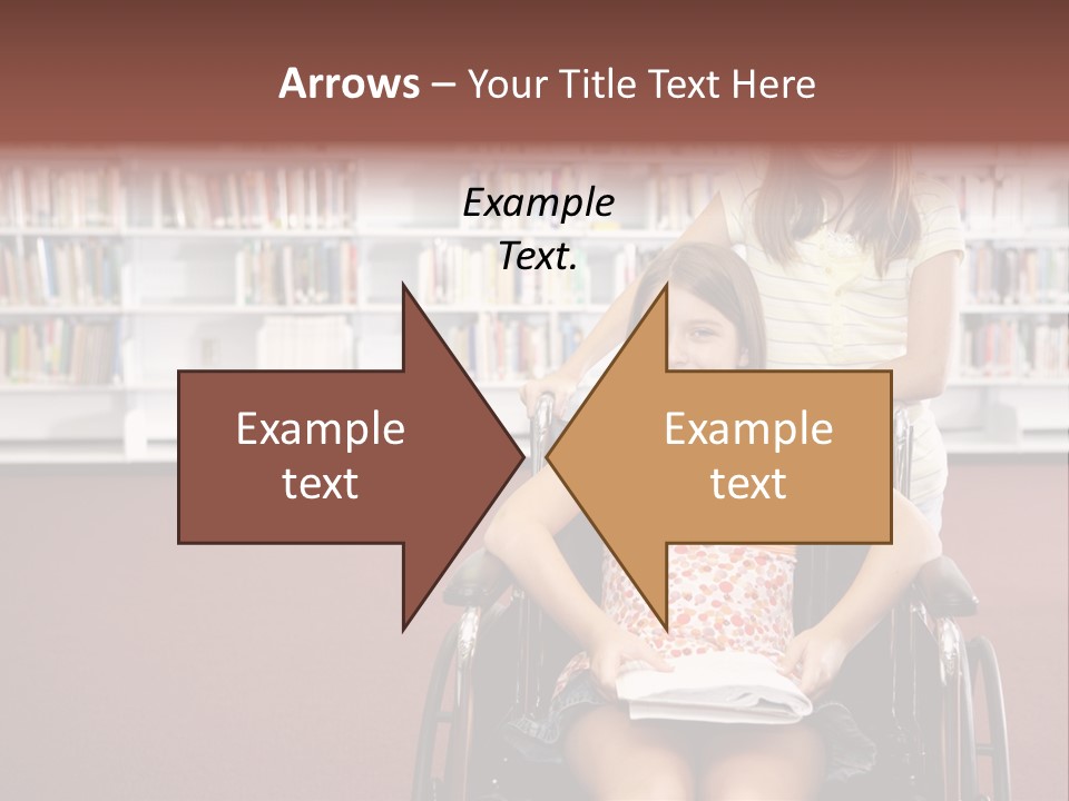 Friendship Attitude Wheelchair PowerPoint Template