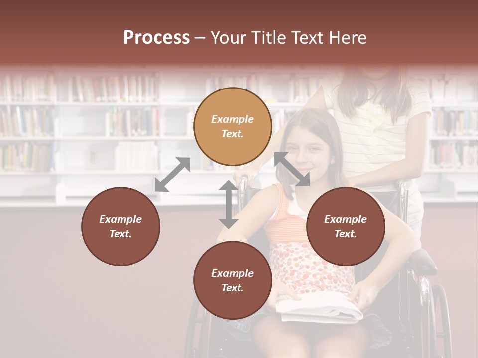 Friendship Attitude Wheelchair PowerPoint Template