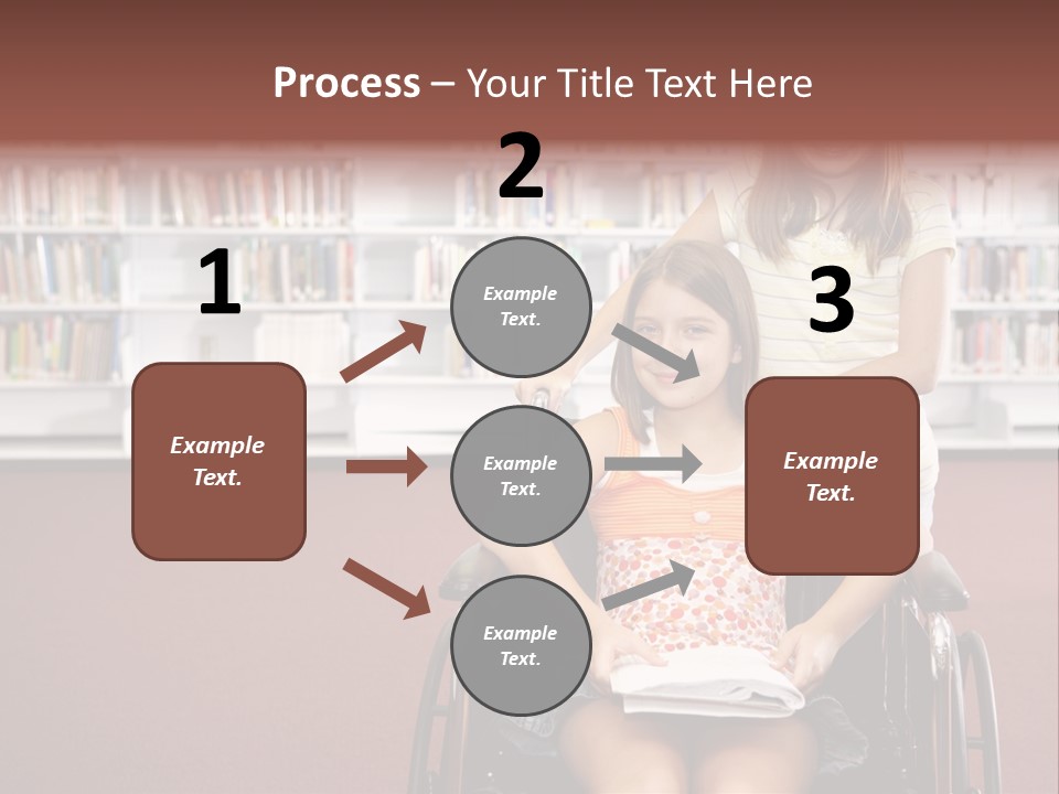 Friendship Attitude Wheelchair PowerPoint Template