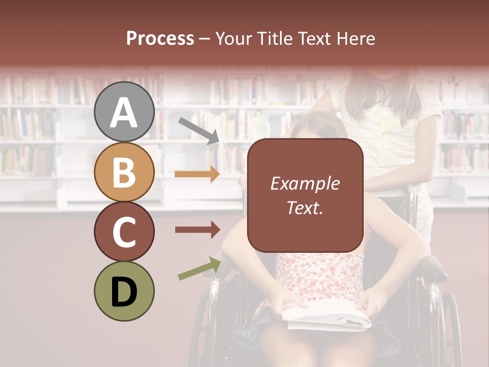Friendship Attitude Wheelchair PowerPoint Template