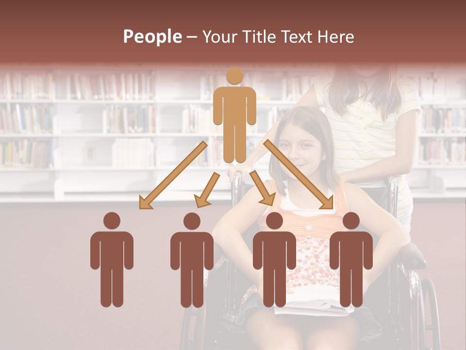 Friendship Attitude Wheelchair PowerPoint Template