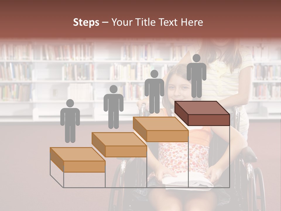 Friendship Attitude Wheelchair PowerPoint Template