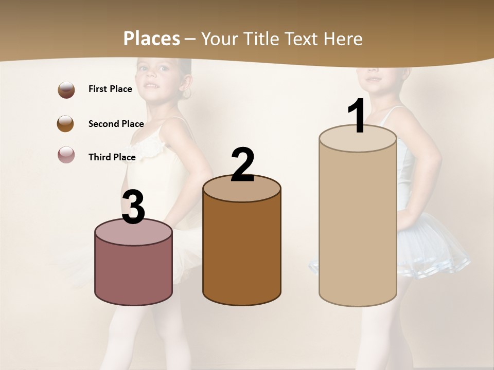 Netting Caucasian Ballerina PowerPoint Template