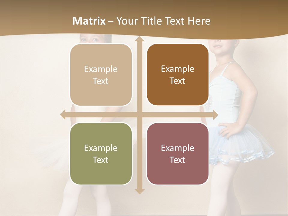 Netting Caucasian Ballerina PowerPoint Template