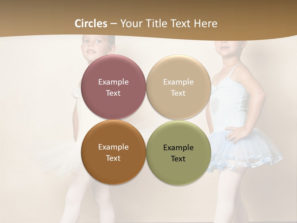 Netting Caucasian Ballerina PowerPoint Template
