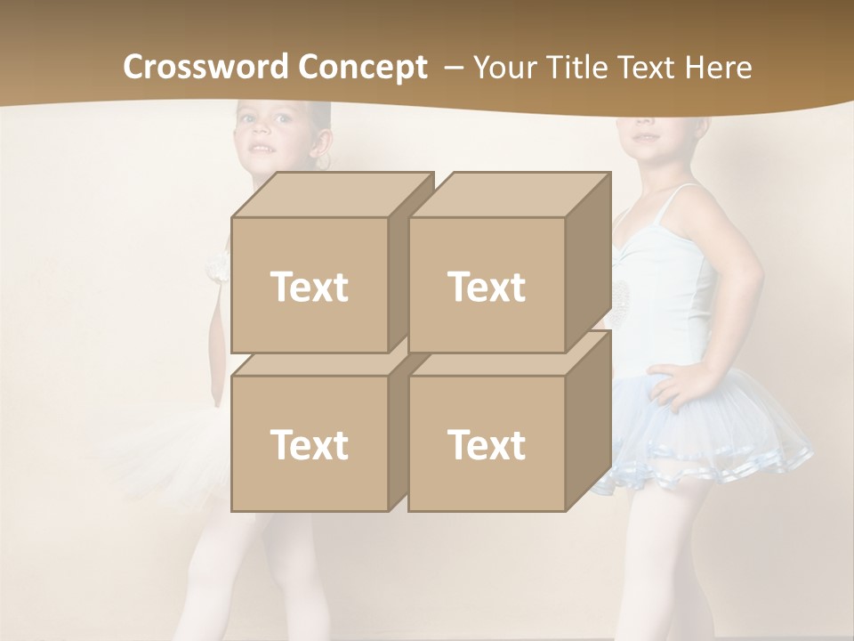 Netting Caucasian Ballerina PowerPoint Template