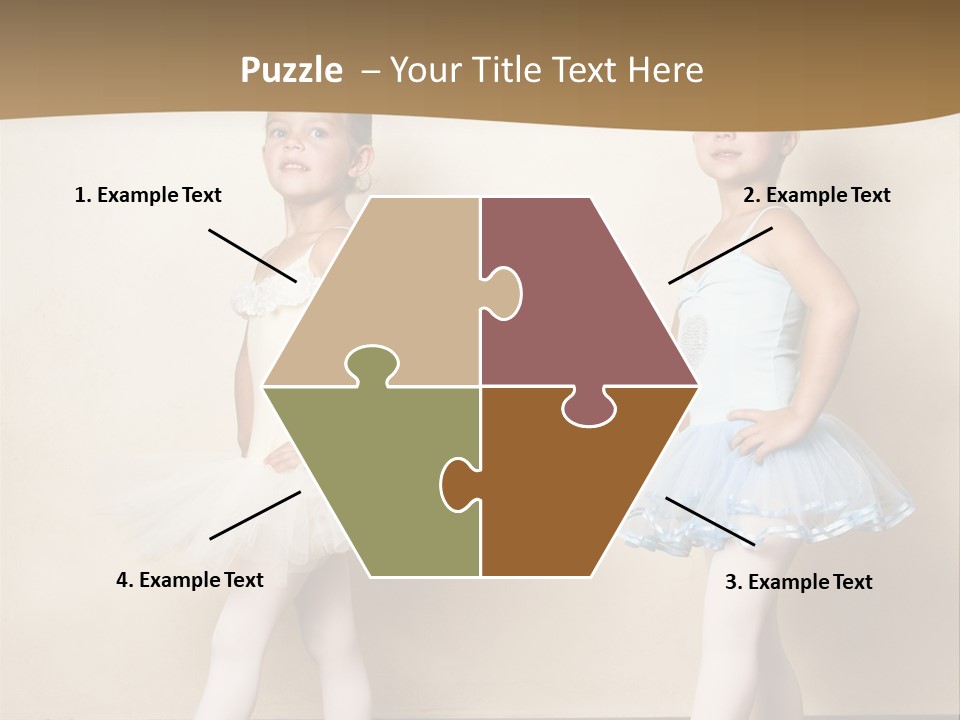 Netting Caucasian Ballerina PowerPoint Template