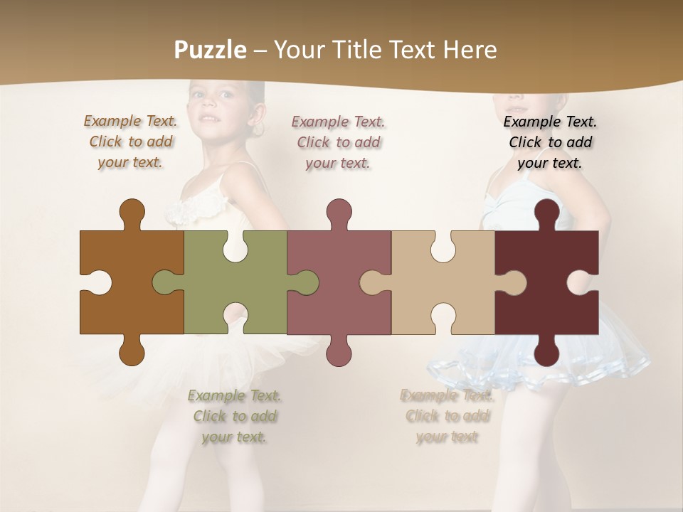 Netting Caucasian Ballerina PowerPoint Template