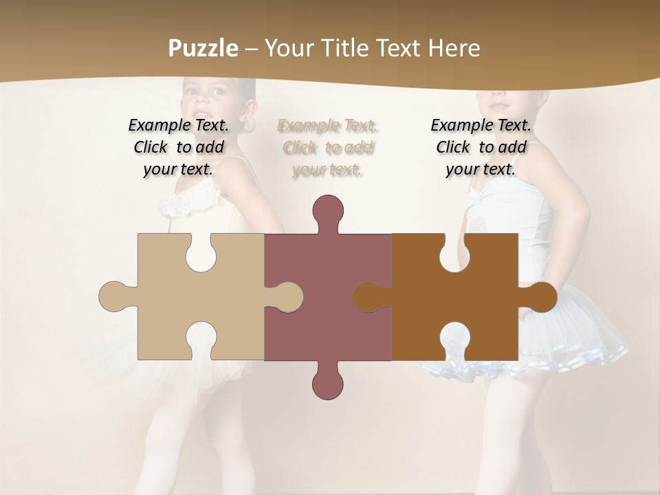 Netting Caucasian Ballerina PowerPoint Template