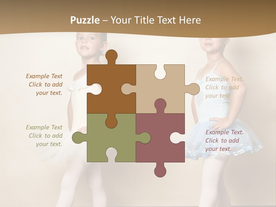 Netting Caucasian Ballerina PowerPoint Template