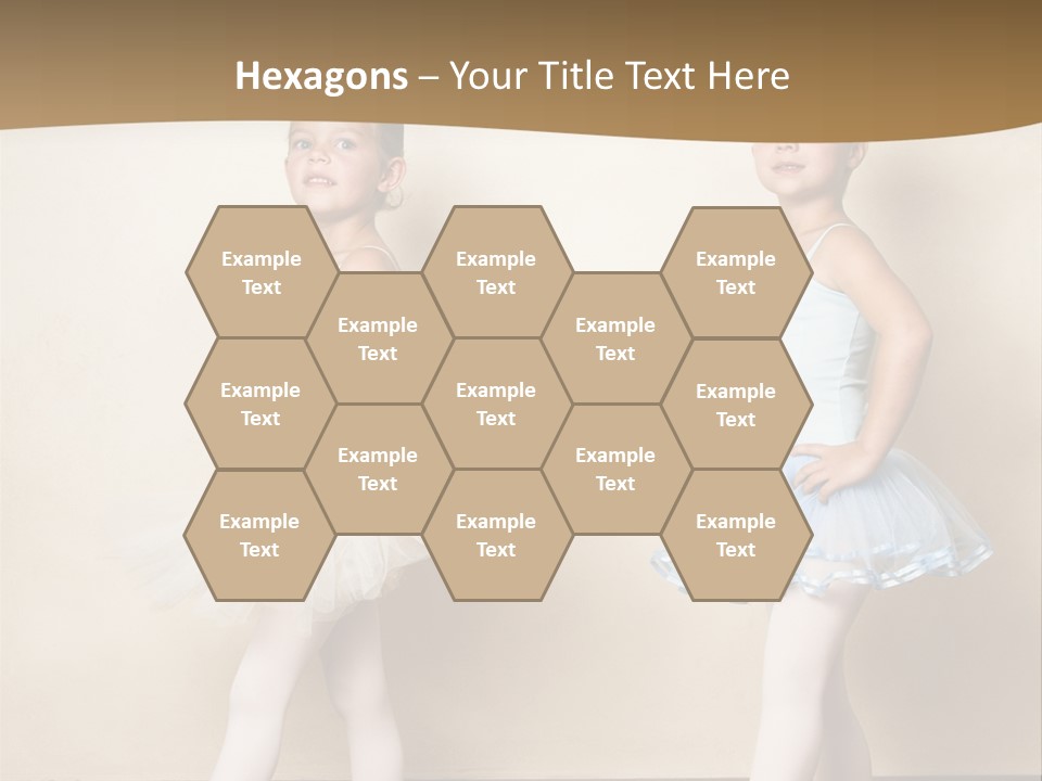 Netting Caucasian Ballerina PowerPoint Template