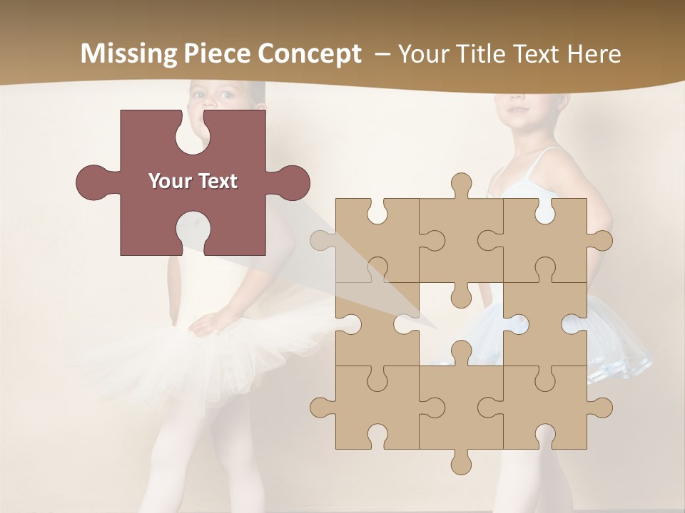 Netting Caucasian Ballerina PowerPoint Template