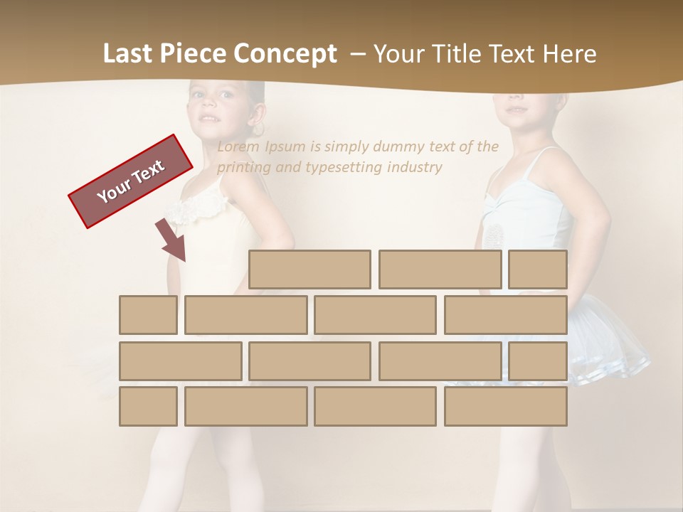 Netting Caucasian Ballerina PowerPoint Template