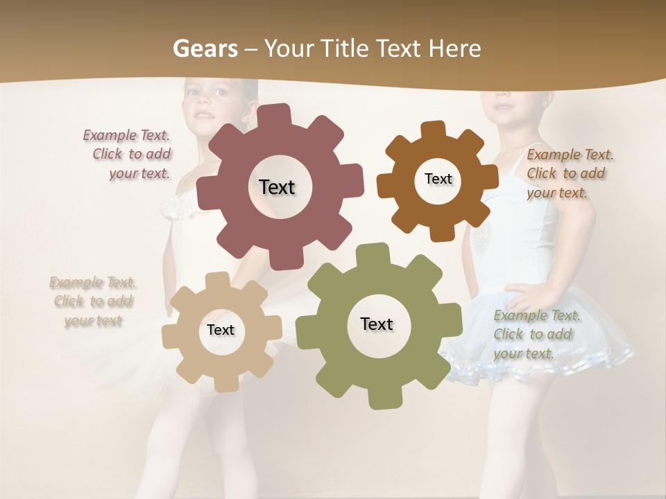 Netting Caucasian Ballerina PowerPoint Template